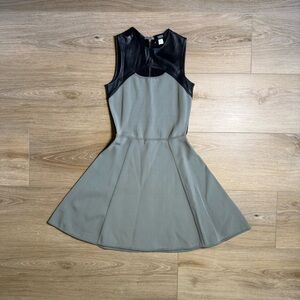 Green and Black Sleeveless Dress Size XS Cut by Yigal Azrouel